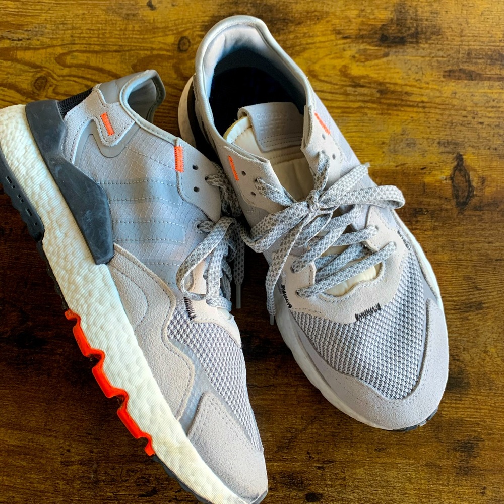 Adidas Nite Jogger Grey Two Solar Orange